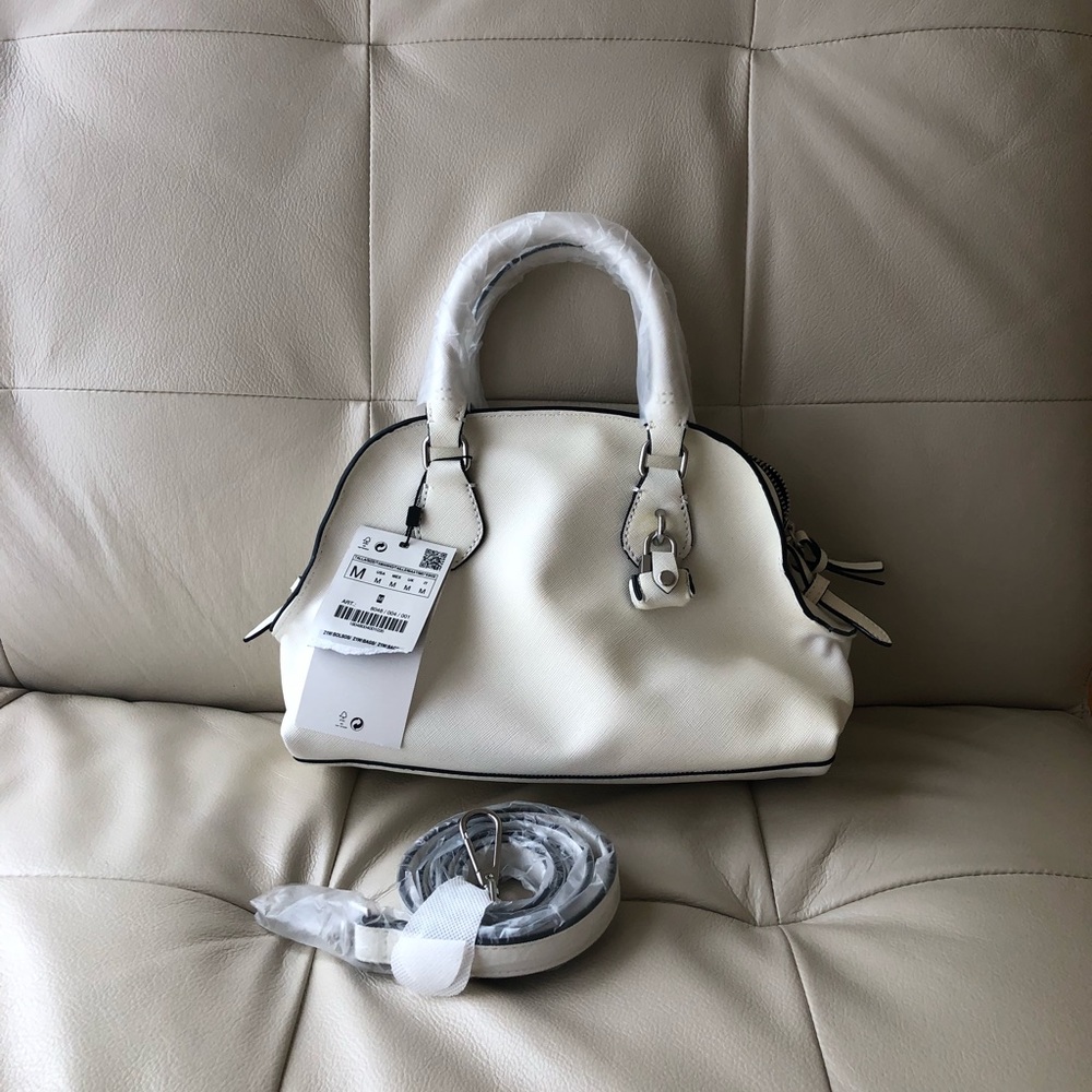 Zara White Mini Cross-Body Bag